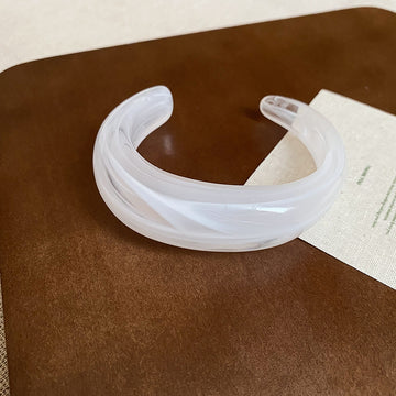 Acrylic Marbled Open and Square Cuff Bangles 16 Colors