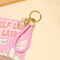 Heart Accent Braided Cord Keychain Gold Hardware 8 Colors view 7