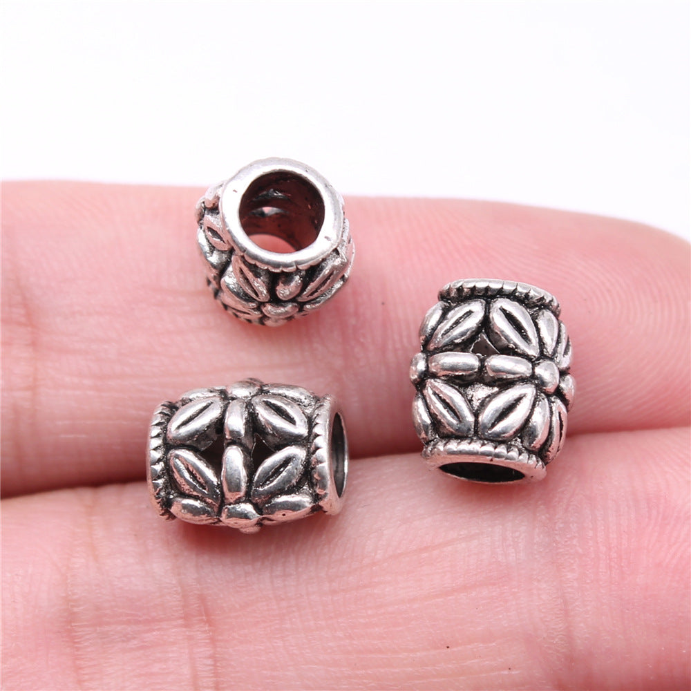11x11x9mm 1.7g Antique Silver Zinc Alloy Large Hole Loose Metal Beads for Bracelet Necklace Making
