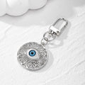 Gold and Silver Tone Openwork Rhinestone Evil Eye Clip Keychains view 3