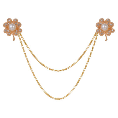 Front product view of the gold flower necklace