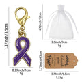 Enamel Awareness Ribbon Charm Gold Lobster Clasp Six Colors view 2