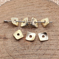 Three Finish Twisted Square Spacer Bead Metal Jewelry Making Component view 2