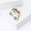 Enamel Ice Cream Truck Brooch In 1 Style With Enamel And Crystal Details view 3