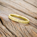 Gold Celtic Knot Pattern Engraved Band Ring Sizes 6-10 view 3