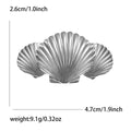 Three Shell Brooch In Ridged Silver And Gold Tone Finishes view 5