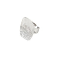 Large Wavy Square Face Open Ring in Gold Tone or Silver Tone view 7