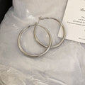 Classic Rounded Hoop Earrings in Three Sizes and Two Tones view 8