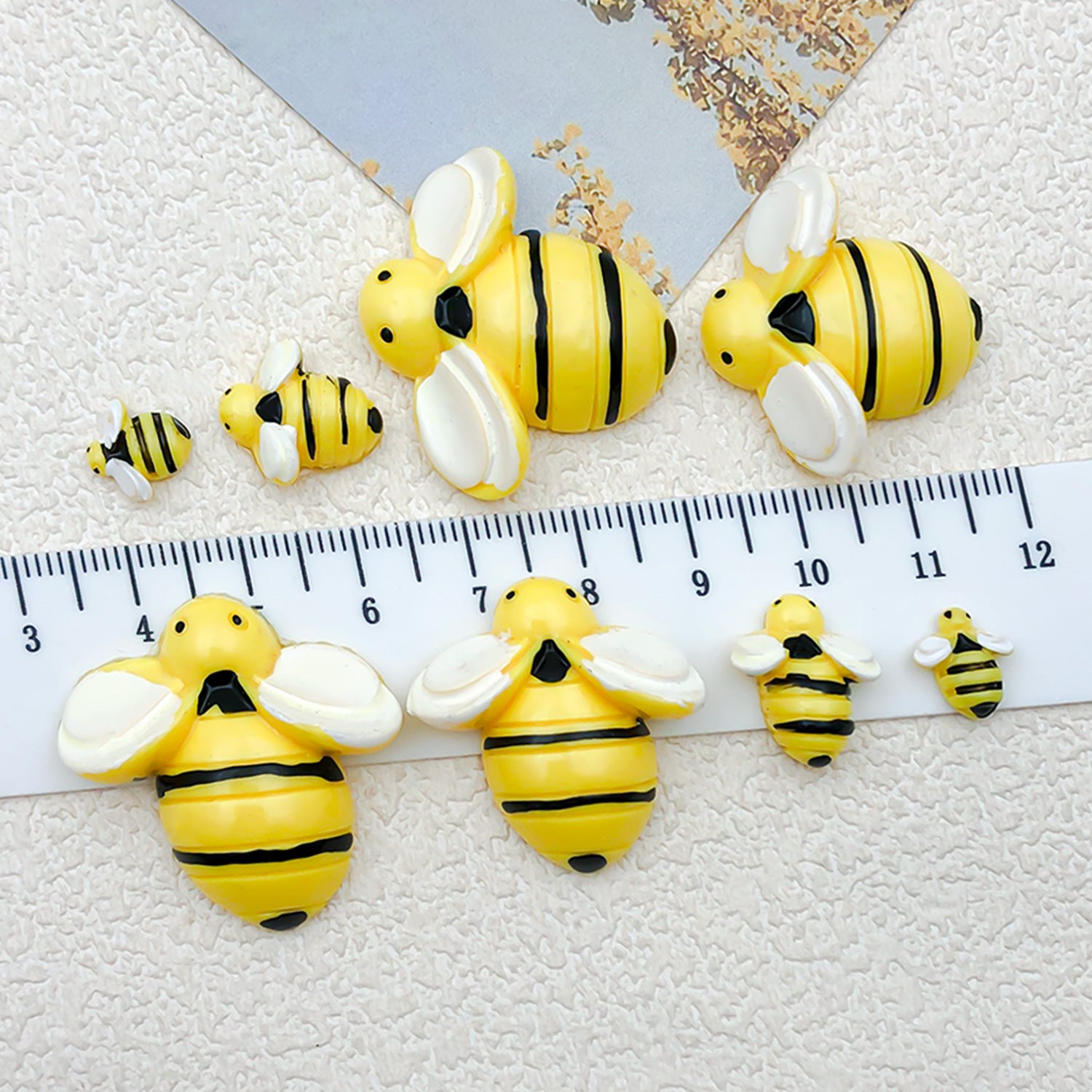 Resin Bee Charm Pendants