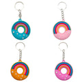 Rainbow Soft Donut Keychain Four Color Star Styles view 5
