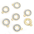 Crystal Circle and Five Petal Flower Charms in Three Colors view 10