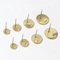 Round Post Earring Pad Findings in Three Metal Finishes and Four Sizes view 6
