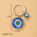 Evil Eye Glass Cabochon Keychain 8 Color Eye Styles view 5
