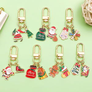 Christmas Charm Keychains in 48 Pictured Variations for Bags and Keys