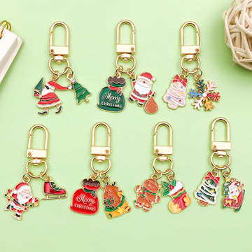 Christmas Charm Keychains in 48 Pictured Variations for Bags and Keys