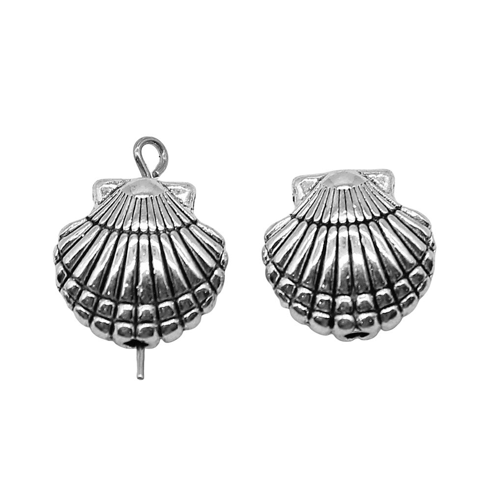 14x14mm 3.5g Antique Silver Zinc Alloy Shell Loose Metal Beads for DIY Bracelet Jewelry Making