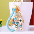 Mixed Crystal Beaded Striped Lucky and Ruyi Elephant Keychains in Forty Three Styles view 3
