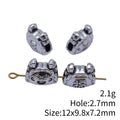 Lucky Bag Character Bead in Antique Silver Metal Finish view 3