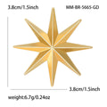 Polished Eight Point Star Brooch in Gold and Silver Tones view 4
