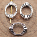 Oval Two-Loop Connector Beads in Six Size and Color Options view 4
