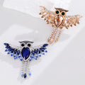 Blue Owl Crystal Two Designs Metal Brooch Pin for Jackets and Lapels view 5