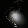 Rhinestone Evil Eye Pendant Necklaces Gold Silver Four Styles view 4