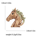 Horse Head Brooch A Sculpted Horse Head Crystal Accent Pin view 6