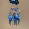Beaded Teardrop Fringe Hook Earrings In Two Colorways view 6