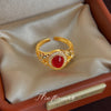 Red Cabochon Open