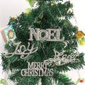 Silver Rhinestone Merry Christmas Noel Joy Peace Word Ornament view 1