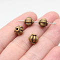 Fluted Pumpkin Metal Spacer Beads for Jewelry Making view 4