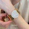 Acrylic Marbled Disc Stretch Bracelets Gold Plates 12 Colors view 4