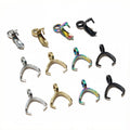Stainless Steel Pinch Pendant Bails in Four Metallic Finishes view 1