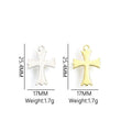 Crystal-Accented And Pearl-Look Silver Gold Cross Pendant Components in 2 Styles view 2