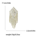 Rhinestone Fringe Brooch In Metal With Stepped Baguette Crystals And Hanging Crystal view 4