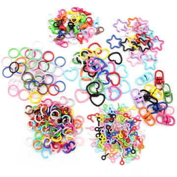 Colorful Key Rings Lobster Clasps and Jump Ring Components