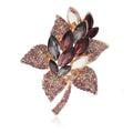 Aqua Red Floral Bouquet Two Designs Metal Brooch Pin view 6