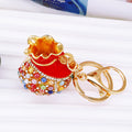Multicolor Treasure Pouch Keychains in Plain and Red Fortune Loop Options view 3
