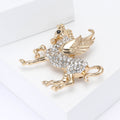 Pegasus Brooch In 2 Styles With Polished Metal And Decorative Details view 3