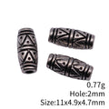 Geometric Tube Bead In Antique Silver For Jewelry Making view 3