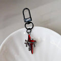 Gothic Black Metal Keychain Charms Moon Spider Cross Styles view 9