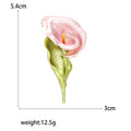Enamel Calla Lily Brooch in Pink White Blue or Purple view 5