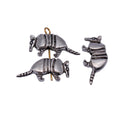 Antique Silver Metal Armadillo Shaped Bead For Jewelry Making view 4