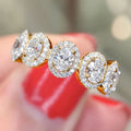 Five-Stone Oval Halo Ring In Gold Silver And Rose Tones view 6