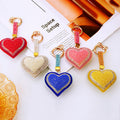 Leather Pearl Heart Keychains in Five Colors plus Assorted Option view 2