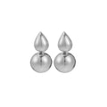Polished Teardrop and Round Ball Statement Earrings view 5