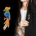Parrot Enamel Metal Brooch Pin 2.2 x 6.4 cm for Jackets and Lapels view 3