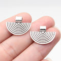 21x16mm 1.45g Multicolor Zinc Alloy Fan Loose Metal Beads for Necklace Bracelet Jewelry Making