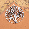 37mm Round Vintage Tree Alloy Pendant