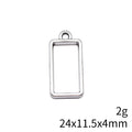 Open Rectangle Resin Frame Charms in 4 Finishes for Jewelry Making view 4